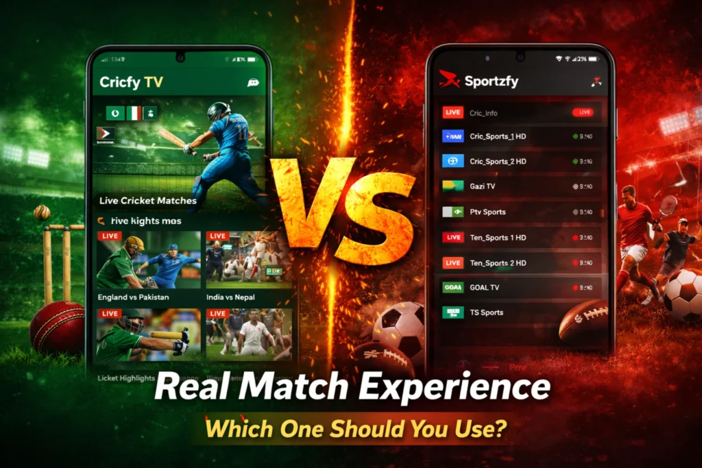 Cricfy TV vs Sportzfy